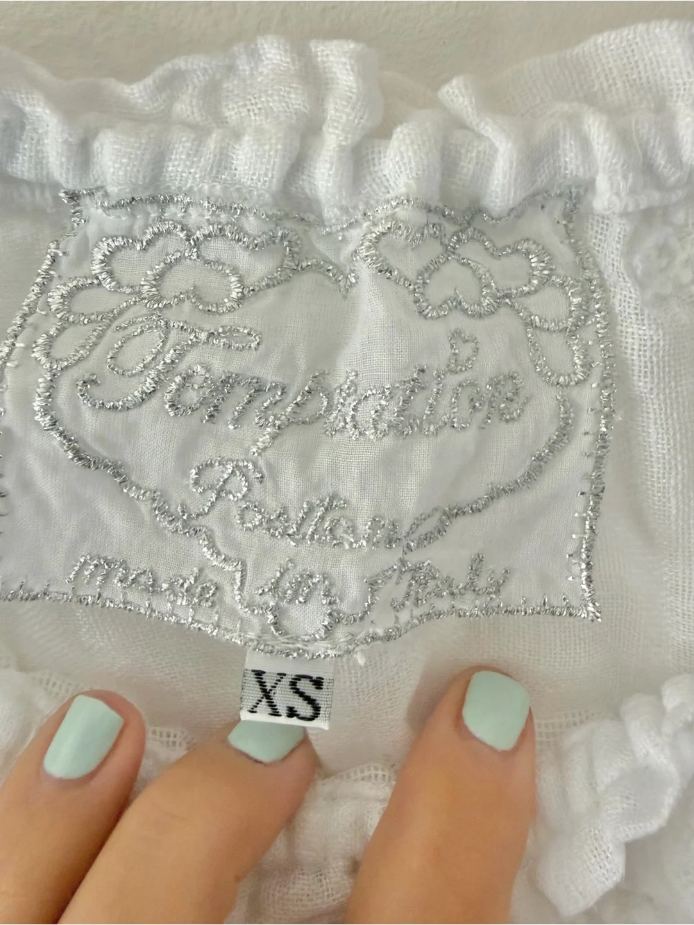 Temptations‎ Positano White Linen Off The Shoulder Crochet Lace Boho Peasant Top